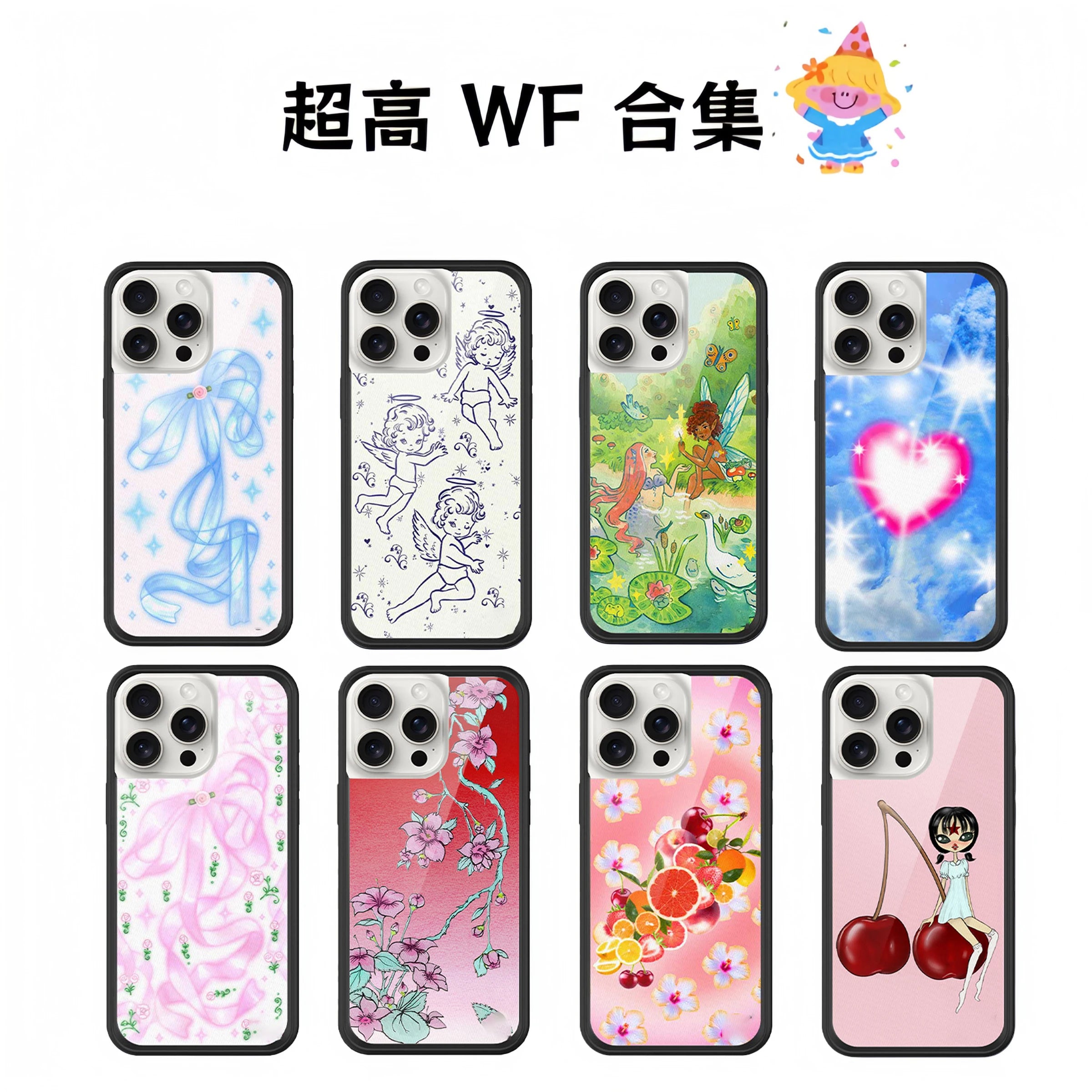 Wildflower 3D Girls bow high heels Phone Case for iPhone 15 14 13 Pro Max 13pro 14pro 15pro WF Angel Cute Cartoon Cover Funda Wildflower 3D Girls bow high heels Phone Case for iPhone 15 14 13 Pro Max 13pro 14pro 15pro WF Angel Cute Cartoon Cover Funda